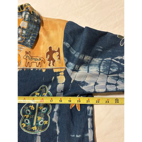 VTG Medium Sandy Starkman Embroidered Women's Jacket Elephants Cotton  EUC - Picture 6 of 9